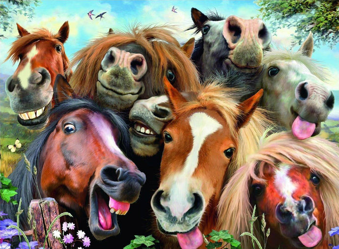 horses selfie