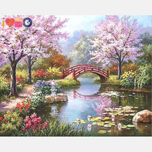 Load image into Gallery viewer, japanese garden painting numbers kit