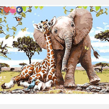 Load image into Gallery viewer, Cartoon Animal Paintign With Paint By Numbers Kit For Kids