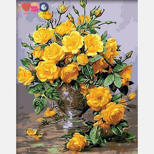 Yellow Flowers Diy Painting