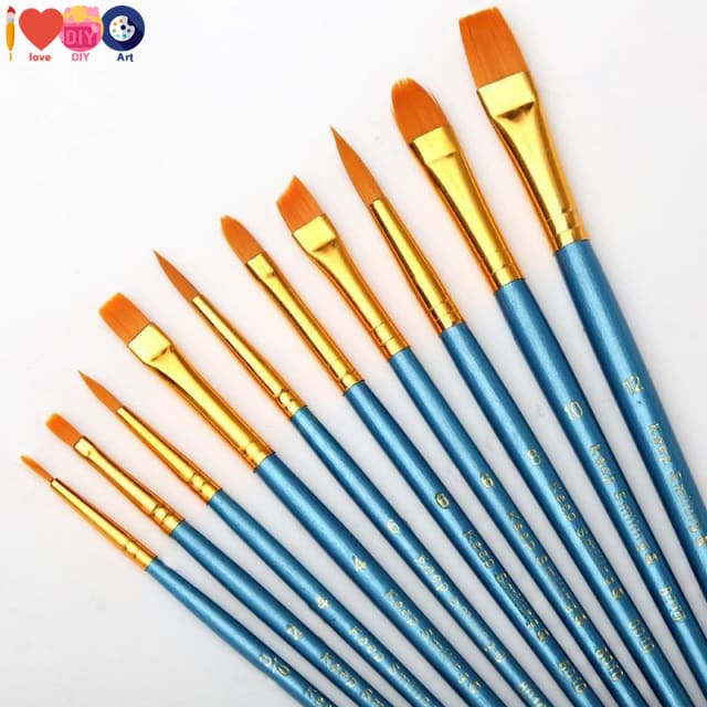 Painting Brushes for Paint by Numbers (10 Brushes) – I Love DIY Art