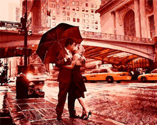 Load image into Gallery viewer, Vintage Painting Kiss on the Road - Paint by Numbers