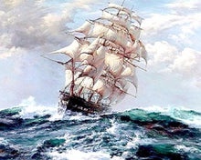 Load image into Gallery viewer, Ship in the Raging Sea Paint by Numbers Painting