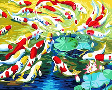 Load image into Gallery viewer, Fish in the Pond Painting - Paint by Numbers