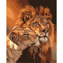 Load image into Gallery viewer, Lions Family Painting - DIY Paint By Numbers