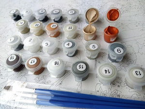 Musical Cat DIY Painting with Numbers