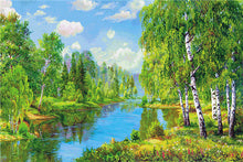 Load image into Gallery viewer, Green Lake Painting Kits with Diamonds