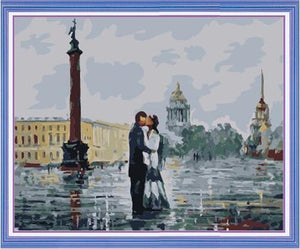 couple kissing paint by numbers