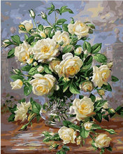 Load image into Gallery viewer, Artistic White Flowers Painting - Paint by Numbers