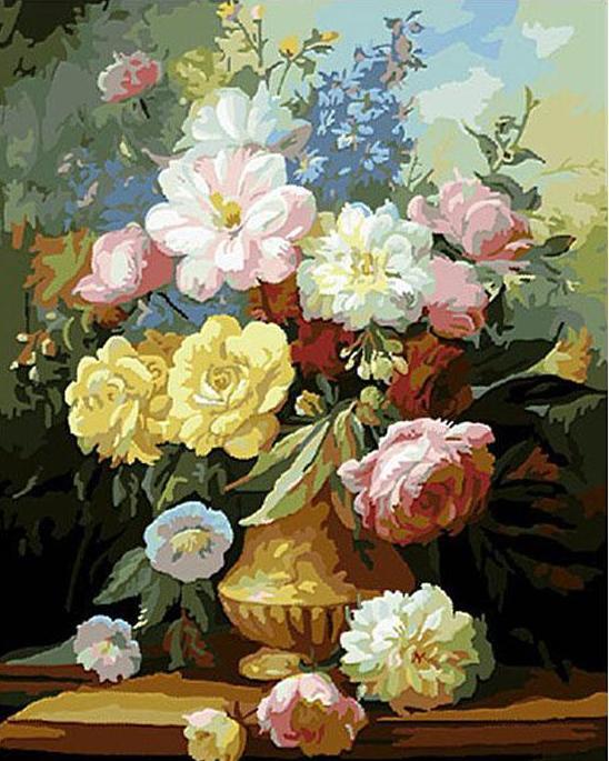 Flowers Painting - Paint yourself with Paint by Numbers