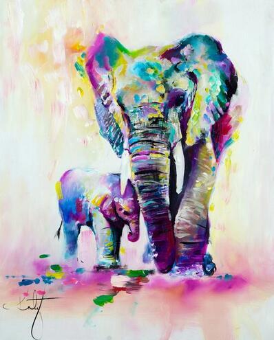 Colorful Elephant DIY Painting for Adults