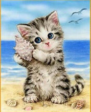 Load image into Gallery viewer, Cute kitty on the Beach - 2 Variants