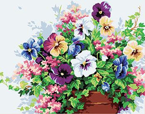Framed Flower Paintings to be Painted by YOU - Paint by Numbers