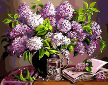 Load image into Gallery viewer, purple flowers paint by numbers