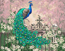 Load image into Gallery viewer, Peacock in the Flowers Painting by Numbers for Adults