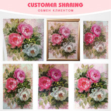 Load image into Gallery viewer, Flowers Painting by Diamonds