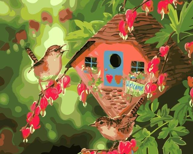 Sparrow has a beautiful Nest - Want to Paint it? Sparrow Would Love You!