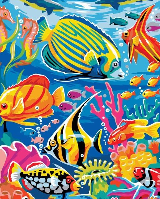 Fish in the Ocean Paint by Numbers for Kids