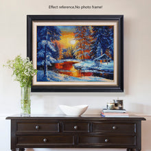 Load image into Gallery viewer, Sunset in the Snowy Winter DIY Diamond Painting