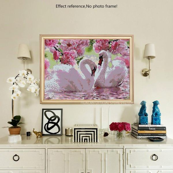 Flamingos Kiss- Paint by Diamonds