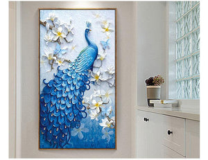 Best Selling Majestic Blue Peacock Diamond Painting Kit