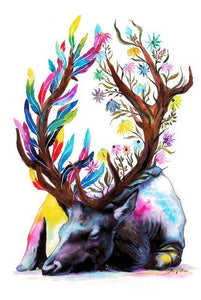 deer colorful diamond painting