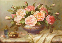 Load image into Gallery viewer, flowers painting with diamonds