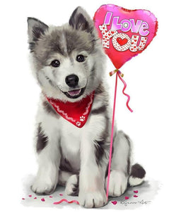 love dog diamond cross stitch
