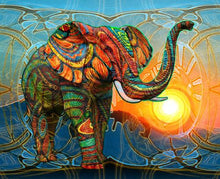 Load image into Gallery viewer, Artistic Elephant and the Sunset