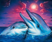 Load image into Gallery viewer, dolphins diamond painting