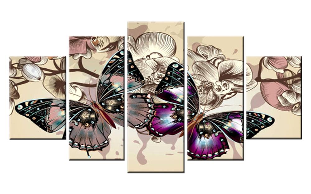 Butterfly 5 Piece Wall Art - Diamond Paintings
