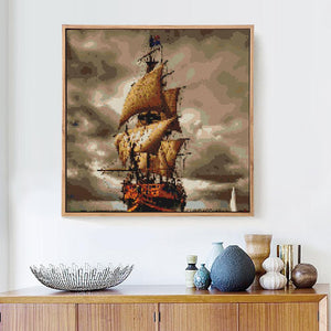 Ship in the Storm Diamond Art Kit