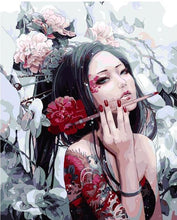 Load image into Gallery viewer, Gothic Girl Paint by Numbers - DIY Painting