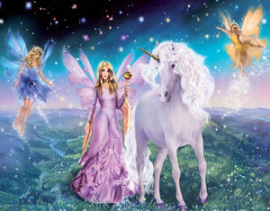 Fairies and Unicorn Painting - Paint by Numbers