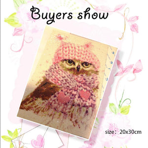 5D Owl Diamond Painting Kit for Adults