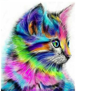 colorful cat diamond painting