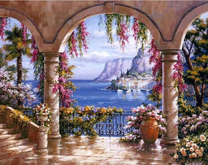 sea view landscape diamond painting