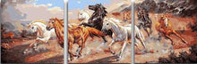 Load image into Gallery viewer, 3 Panels Painting - Horses - PBN