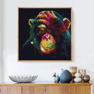 Colorful Chimpanzee Diamond Painting
