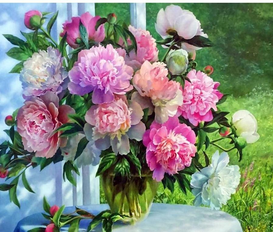 Flowers in Glass Vase