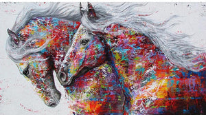 colorful horses diamond painting