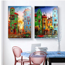 Load image into Gallery viewer, Blue Building Green Building - Painting Diamonds