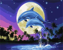 Load image into Gallery viewer, Dolphins Paint by Number Kit