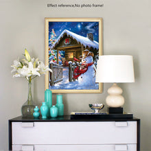 Load image into Gallery viewer, Snowman in the Winter at Night