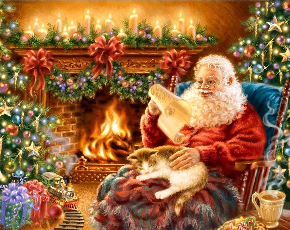 Santa With Animals - Christmas Diamond Paintings – I Love DIY Art