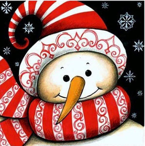 snowman cartoon diamond painting
