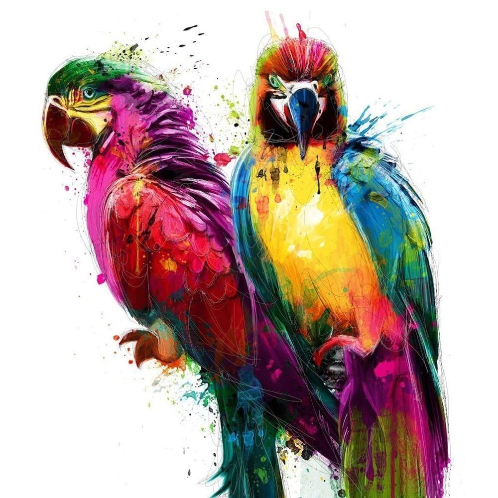 parrots diamond painting