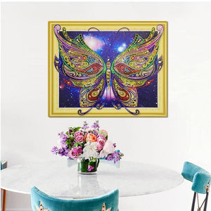 Butterfly Painting with Diamonds