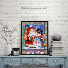 Load image into Gallery viewer, Santa and Snowman Cartoon