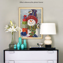 Load image into Gallery viewer, Snowman with Gifts Diamond Art